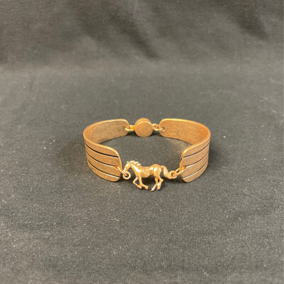 Gold Horse Bracelet Magnetic