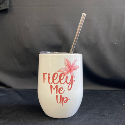 Filly Me Up Glass Tumbler