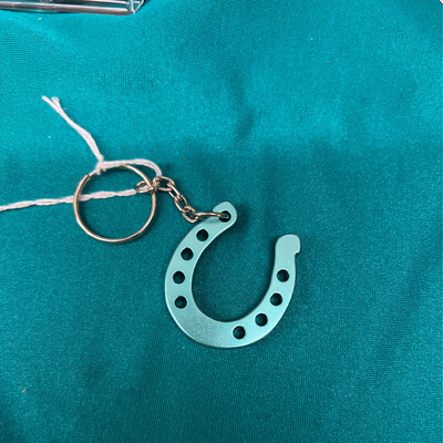 Horseshoe Keychain Turquoise
