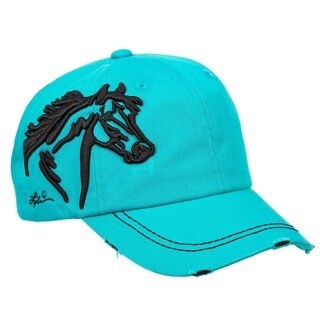 Distressed Horse Cap Turquoise
