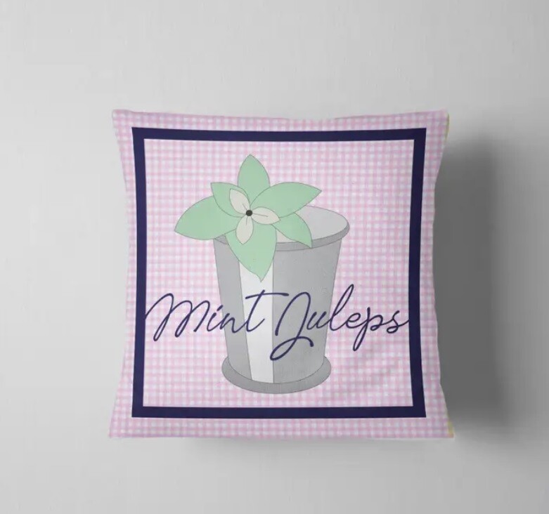 Mint Julep Derby Pillow