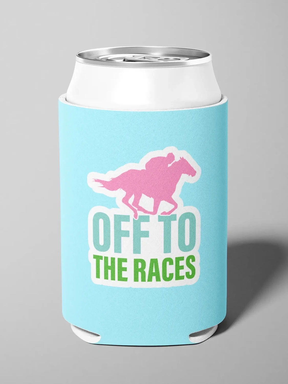Off To The Races Blue Coozie