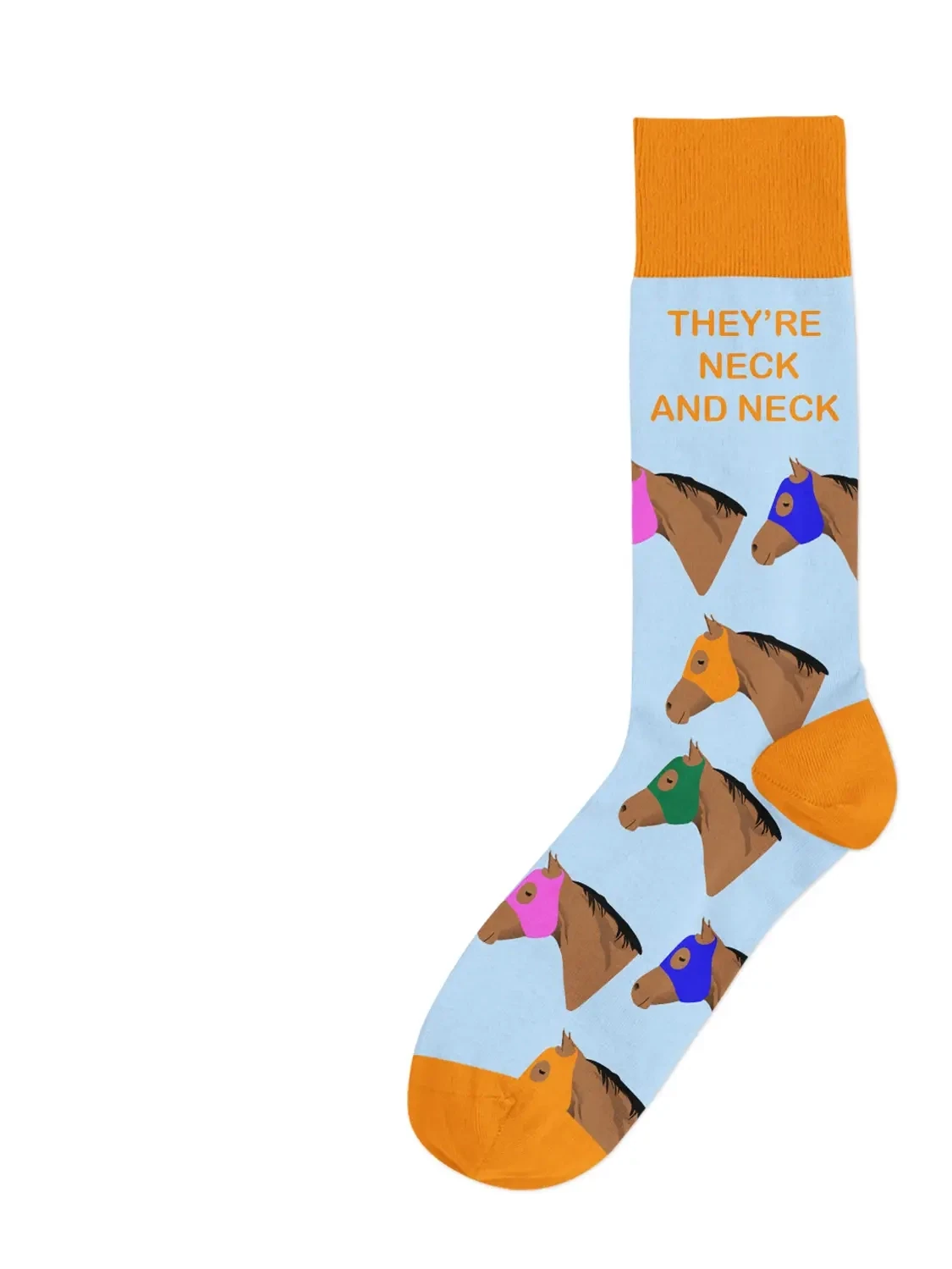 They're Neck And Neck Socks
