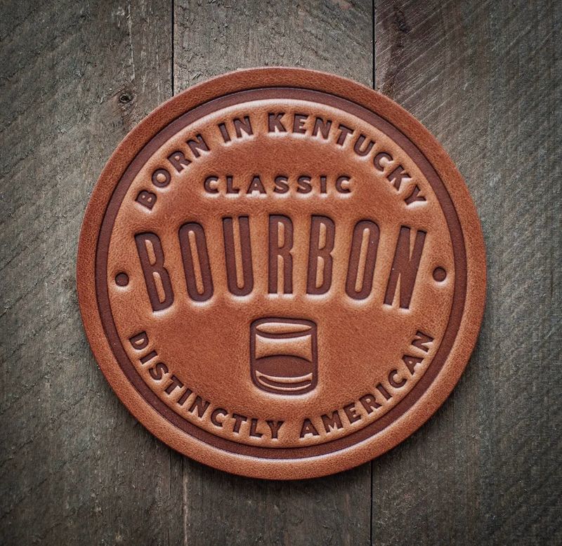 Bourbon Leather Coaster
