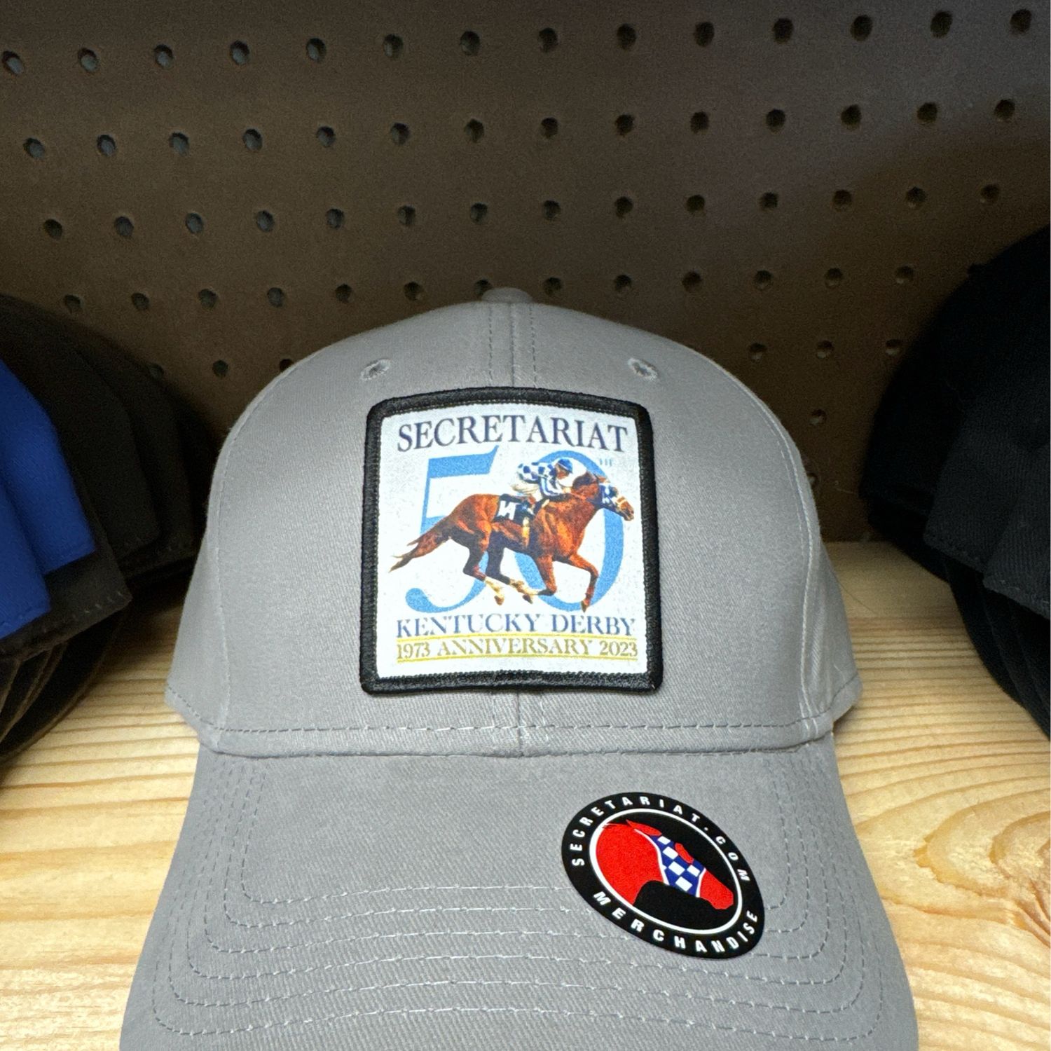 Secretariat 50 Anniv Grey Cap