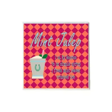 Mint Julep Recipe Coaster