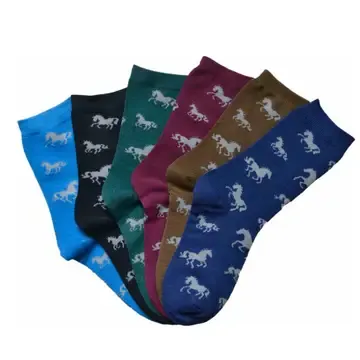 All Over Horse Dark Socks