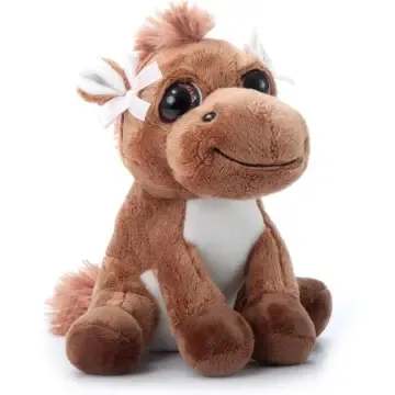 Pink Bows Plush Horse