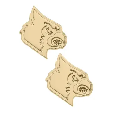 Lou Cards 24k GP Stud Earrings