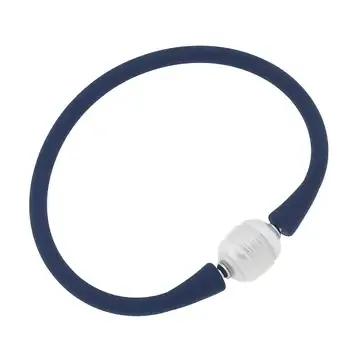 Bali Pearl Bead Bracelet Navy