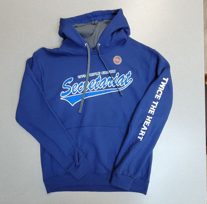 Vintage Script Hoodie Blue Secretariat