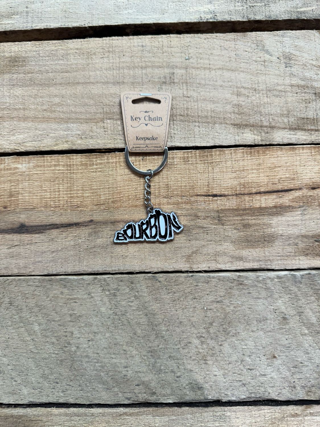 Metal Bourbon Keychain