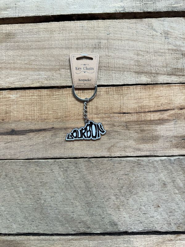 Metal Bourbon Keychain