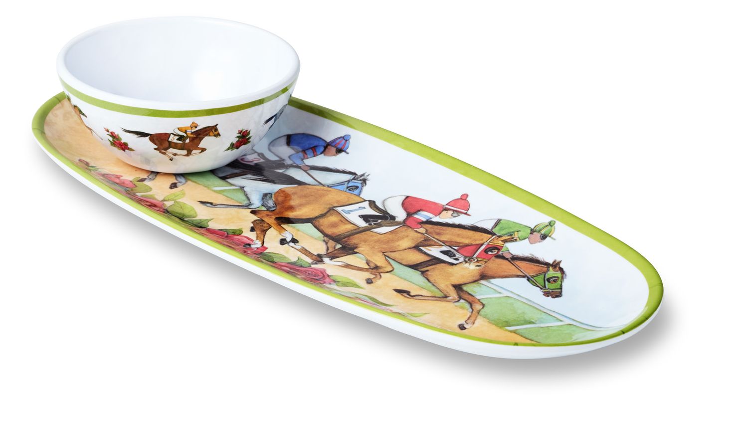 Day Races Oval Tray W/ Bowl