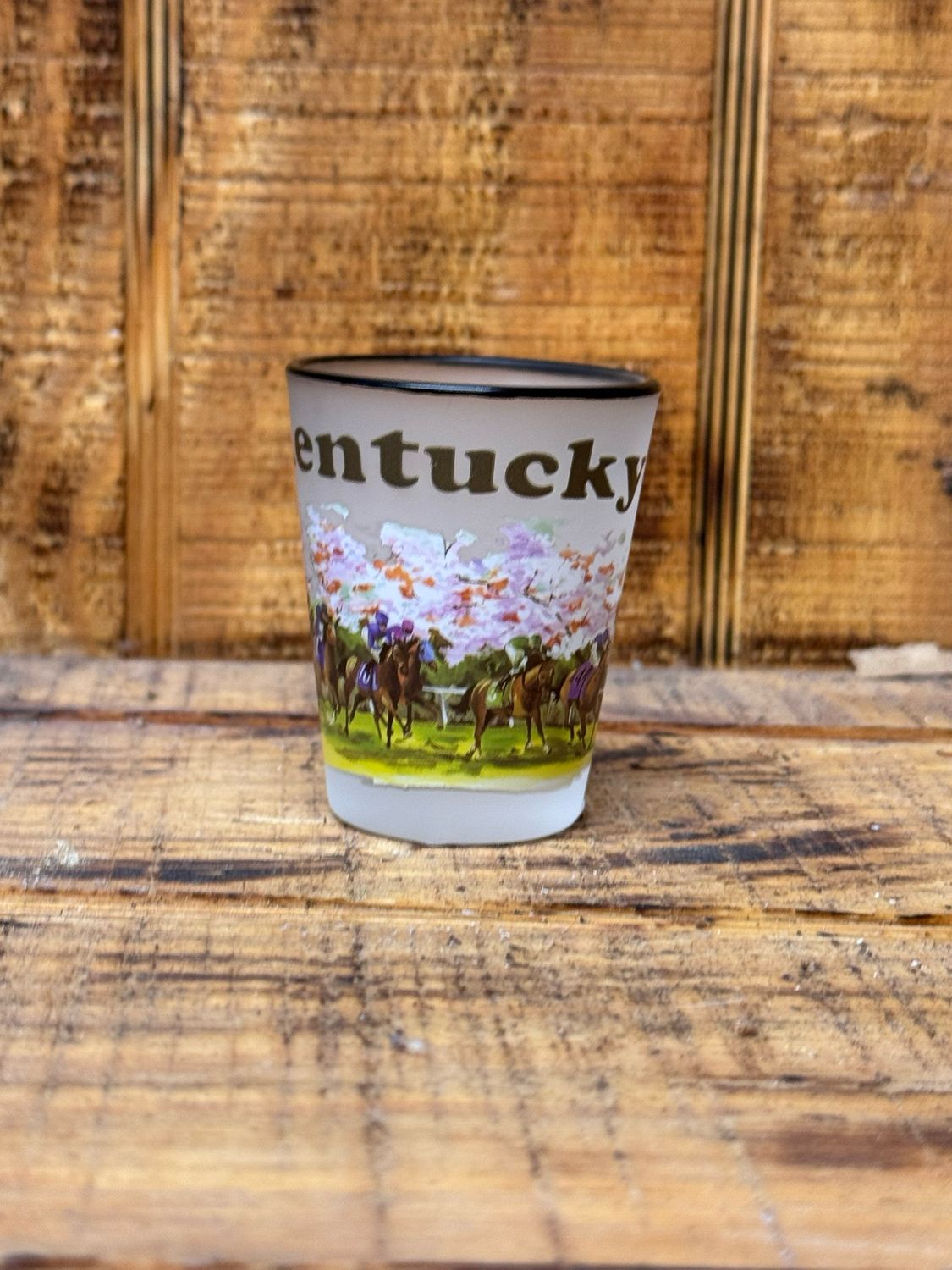 Watercolor Racehorse Shotglass