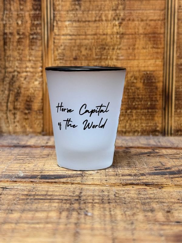 Watercolor Racehorse Shotglass