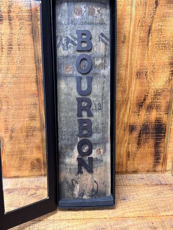 Bourbon Barrel Stave Sign