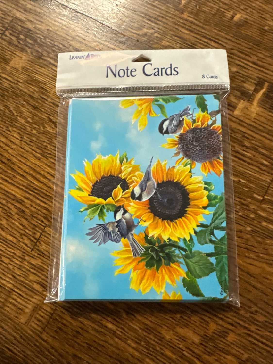 Note Card Birds And Flowers