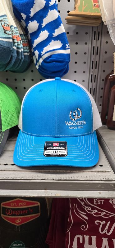 Horseshoe &quot;W&quot; Trucker Cap Turq/White