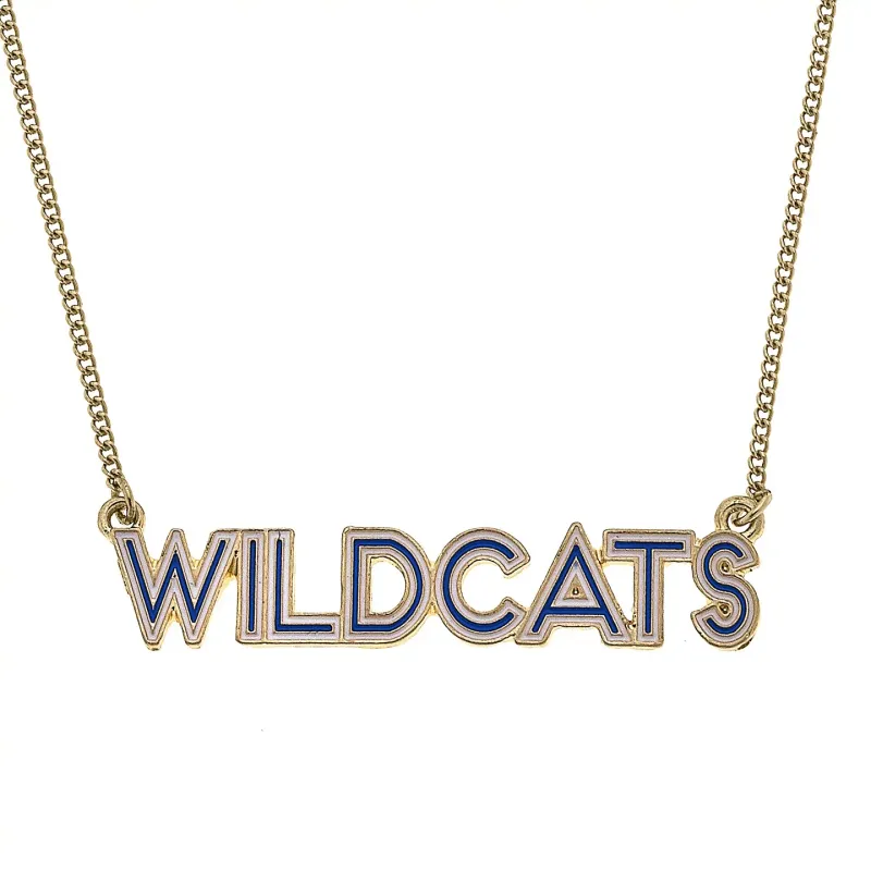 Ky Wildcats Outline Enamel Necklace