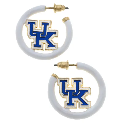 Ky Wildcats Enamel Hoop Earring
