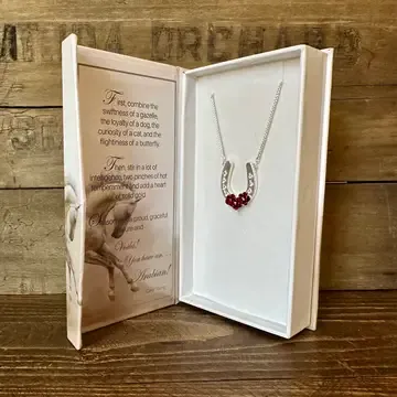 Horseshoe W/ Roses Necklace