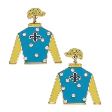 Enml Jockey Earrings Blue&amp;Yellow