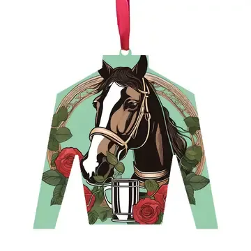 Silks ornament Horse &amp; Rose Wreath