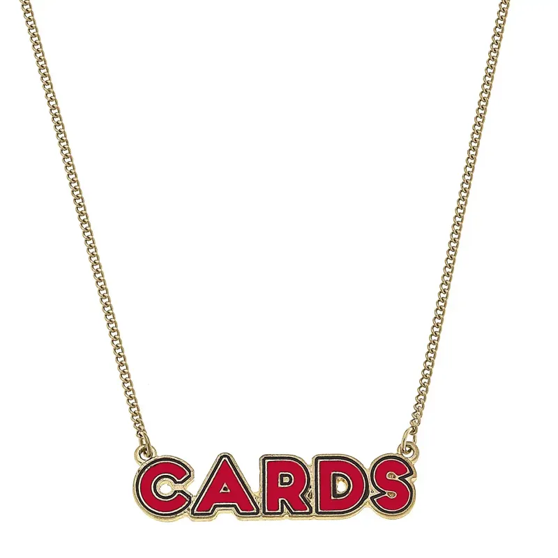 Louisville Cards Enamel Pendent Necklace