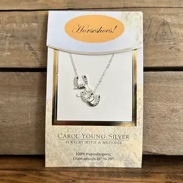 Hshoe\W Aqua Cascadaing Necklace Crd