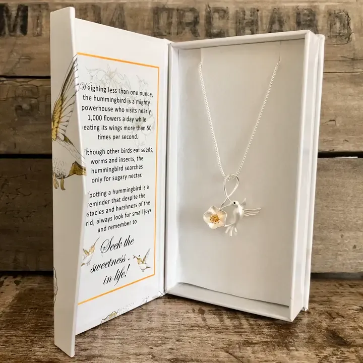 Hummingbird Box Necklace