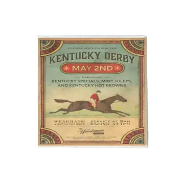 Vintage Kentucky Derby Ad Coaster