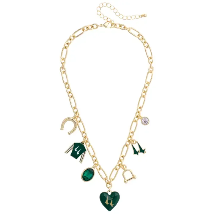 CD JS Charm Necklace Grn