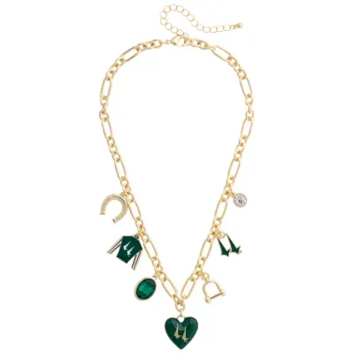CD JS Charm Necklace Grn