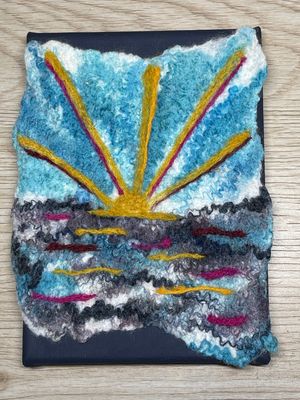 Winter Sunrise Felted Landscape