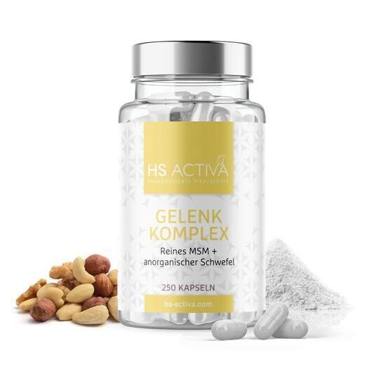 Gelenk Komplex -
MSM - plus Schwefel -
250 Kapseln Gelenk Komplex -
MSM - plus Schwefel -
250 Kapseln
