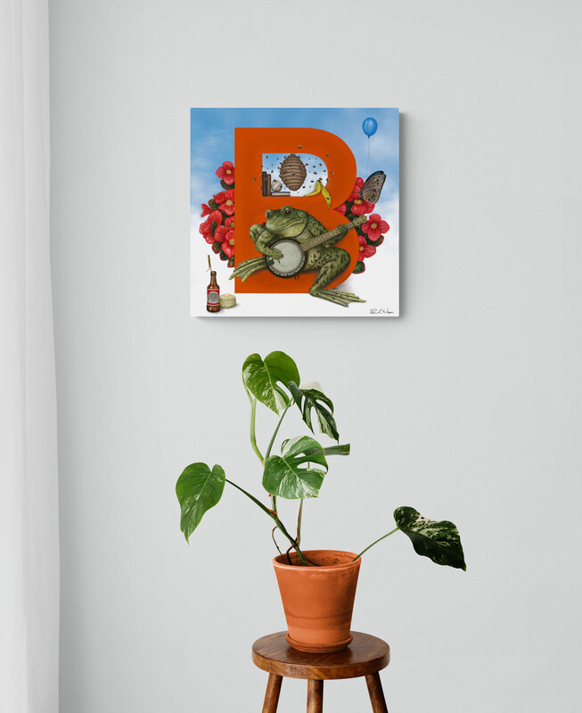 &quot;Bernie the Bullfrog&quot; Animal Alphabet Print