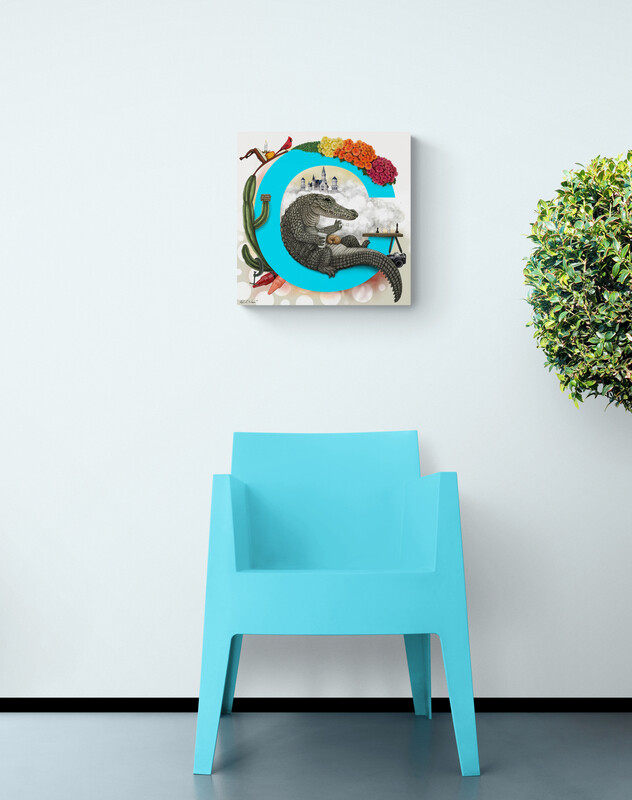 &quot;Clyde the Crocodile&quot; Animal Alphabet Print