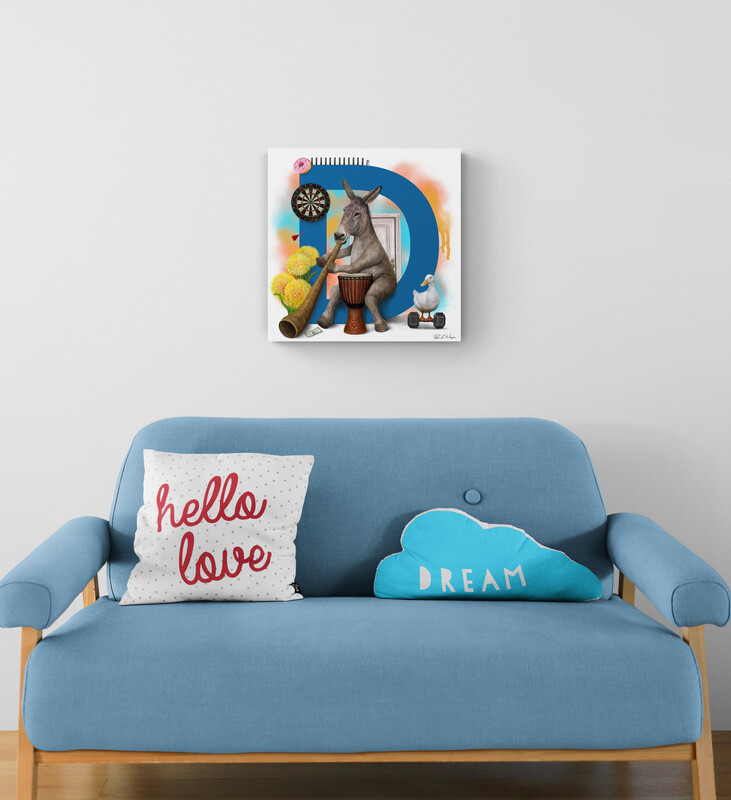 &quot;Donovan the Donkey&quot; Animal Alphabet Print