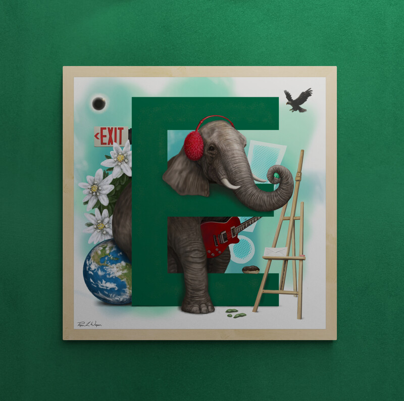 "Eleanor the Elephant" Animal Alphabet Print "Eleanor the Elephant" Animal Alphabet Print