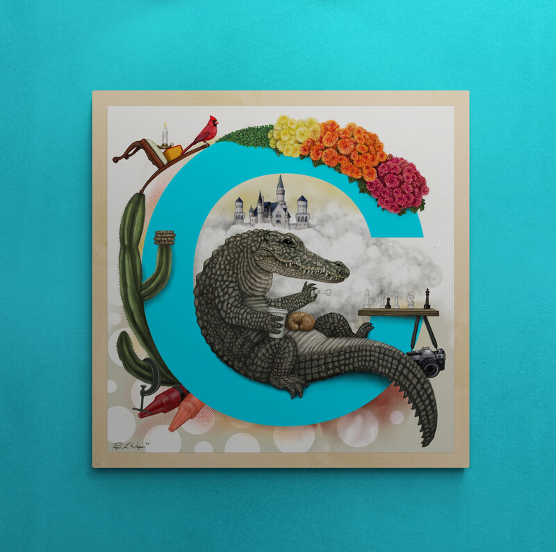 "Clyde the Crocodile" Animal Alphabet Print "Clyde the Crocodile" Animal Alphabet Print