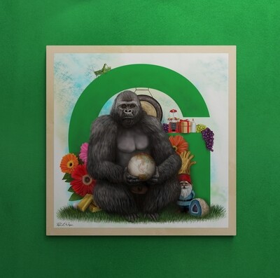 "Gus the Gorilla" Animal Alphabet Print