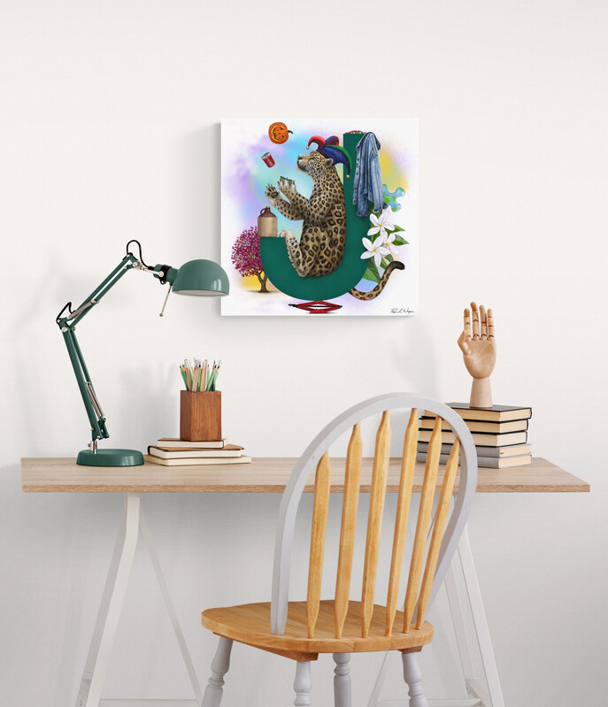 &quot;Jackie the Jaguar&quot; Animal Alphabet Print