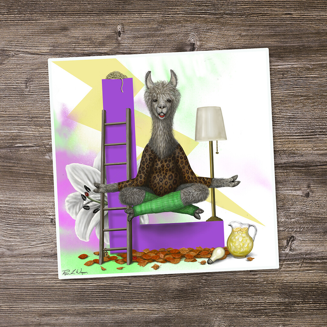 &quot;Laverne the Llama&quot; Animal Alphabet Print