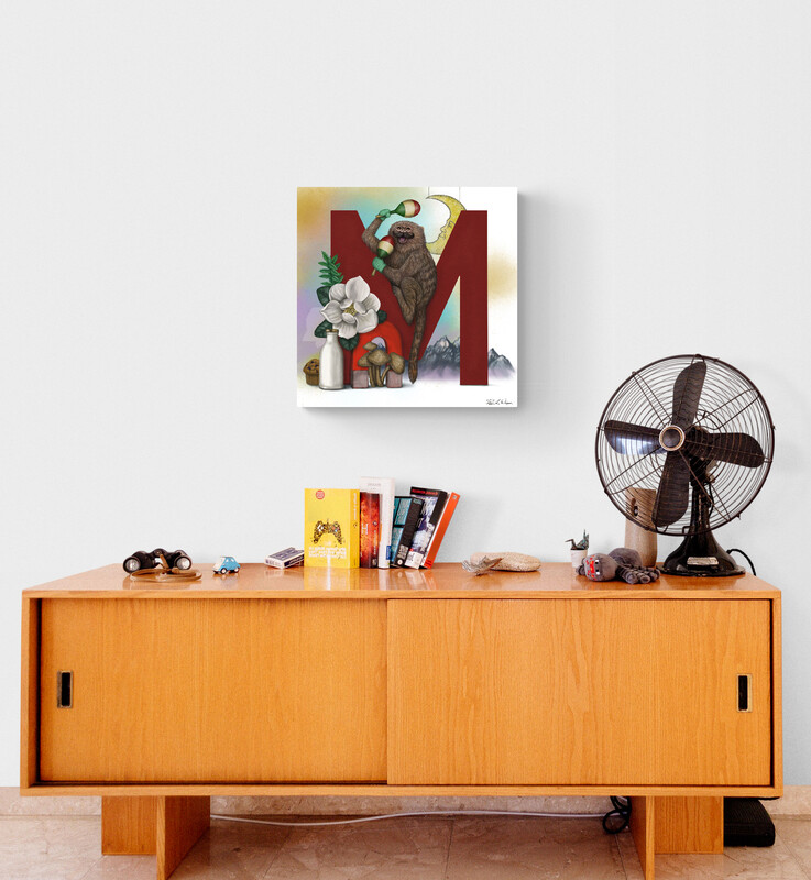 &quot;Maurice the Marmoset&quot; Animal Alphabet Print