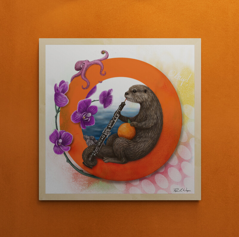 "Ophelia the Otter" Animal Alphabet Print "Ophelia the Otter" Animal Alphabet Print