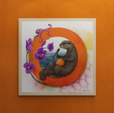 &quot;Ophelia the Otter&quot; Animal Alphabet Print
