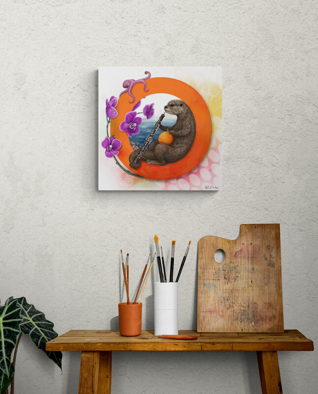 &quot;Ophelia the Otter&quot; Animal Alphabet Print