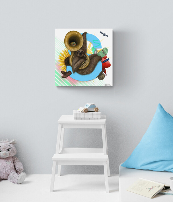 &quot;Susan the Sloth&quot; Animal Alphabet Print