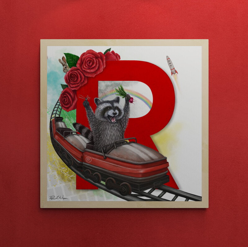 "Roscoe the Raccoon" Animal Alphabet Print "Roscoe the Raccoon" Animal Alphabet Print